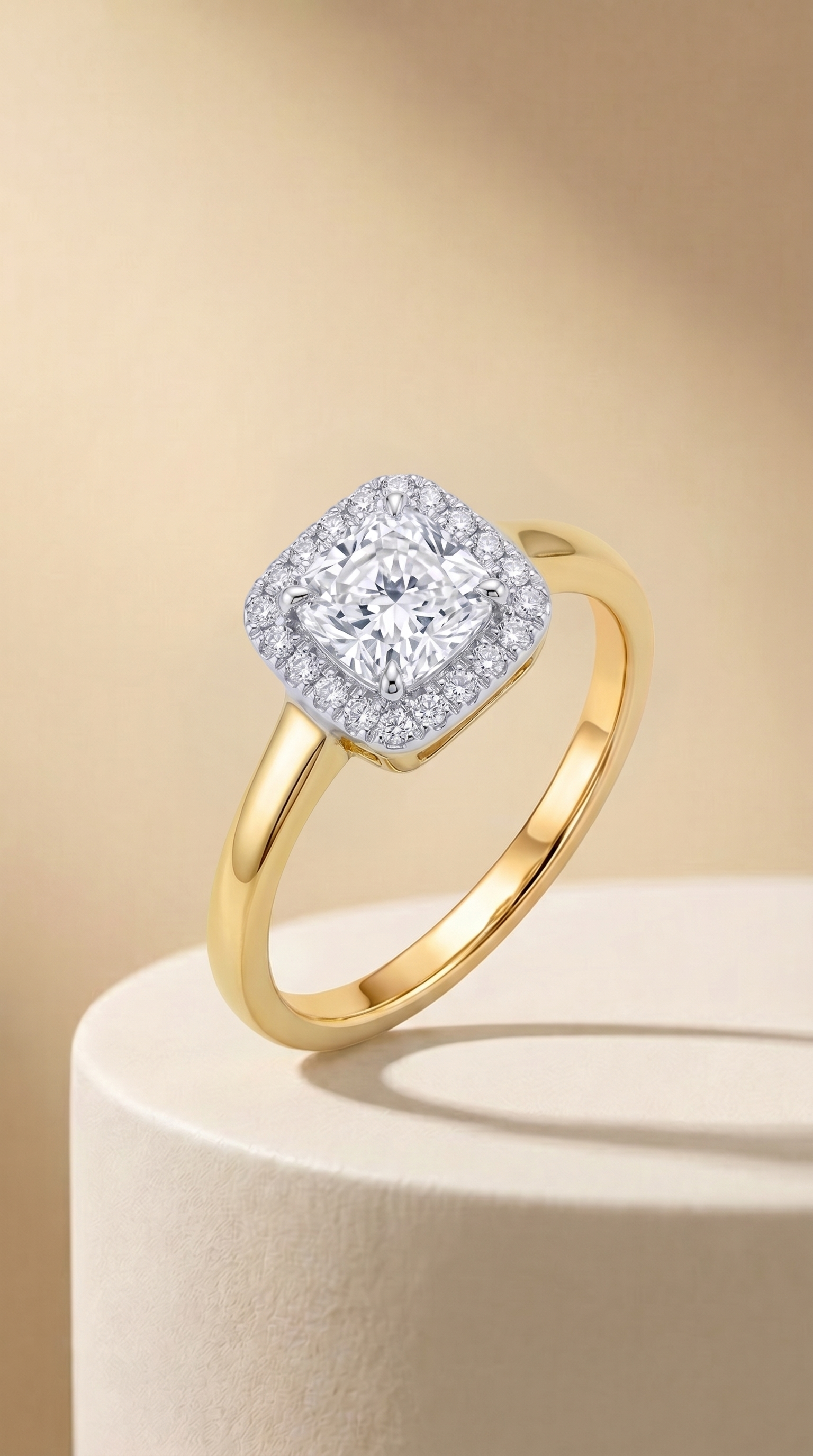 Gilded Cushion Eternal Ring