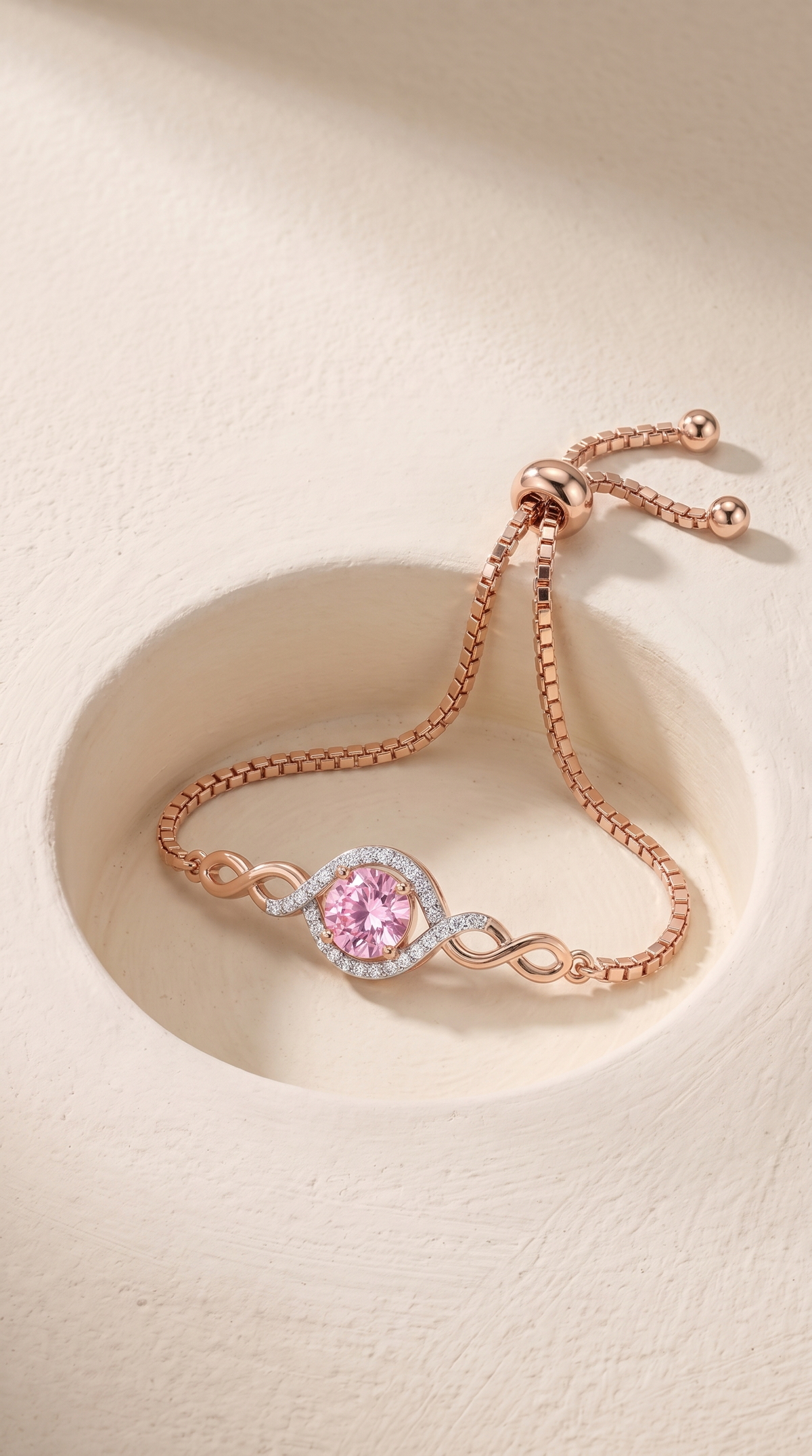 Blushing Infinity Love Bracelet
