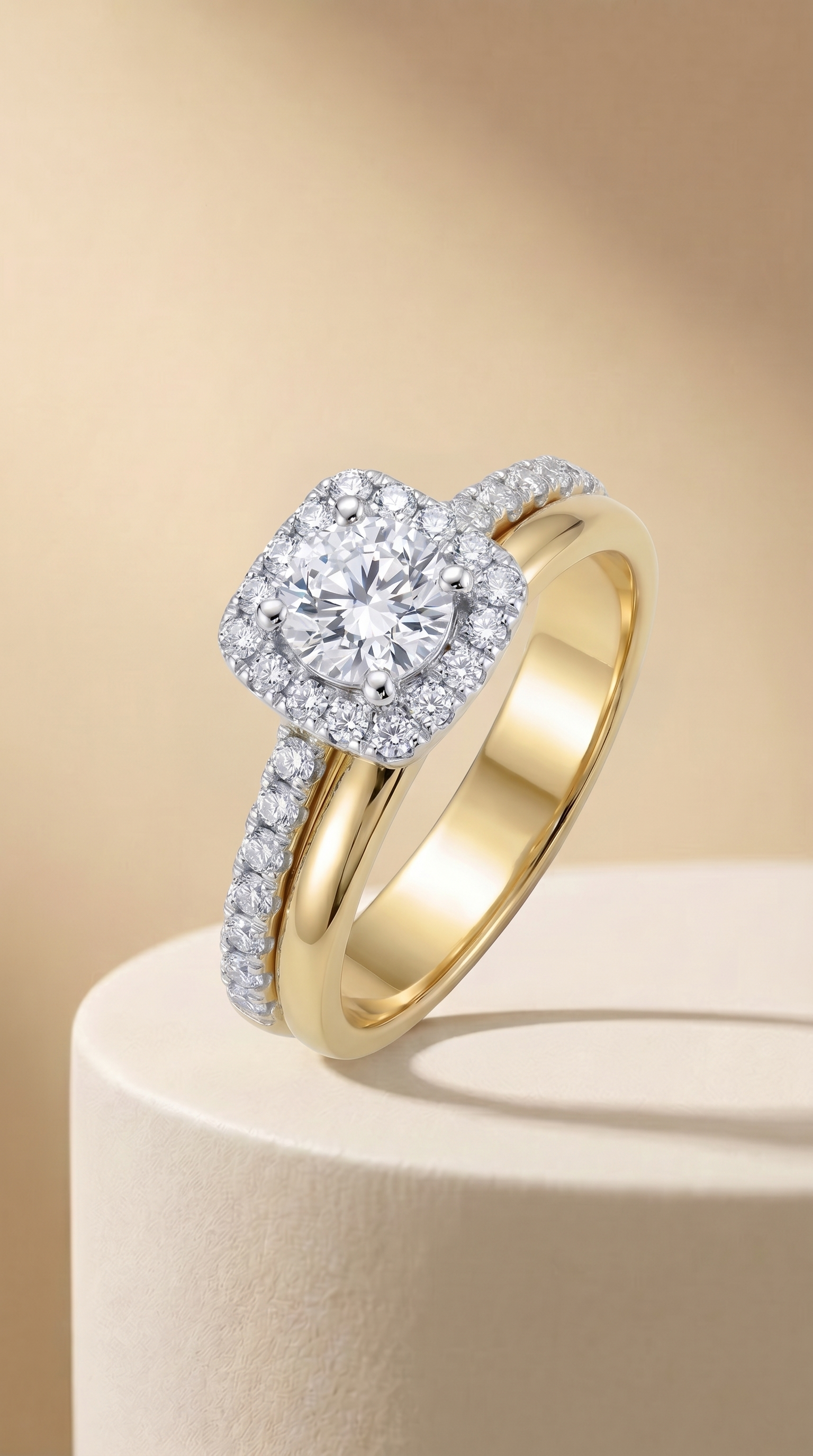 Queen's Court Solitaire Ring
