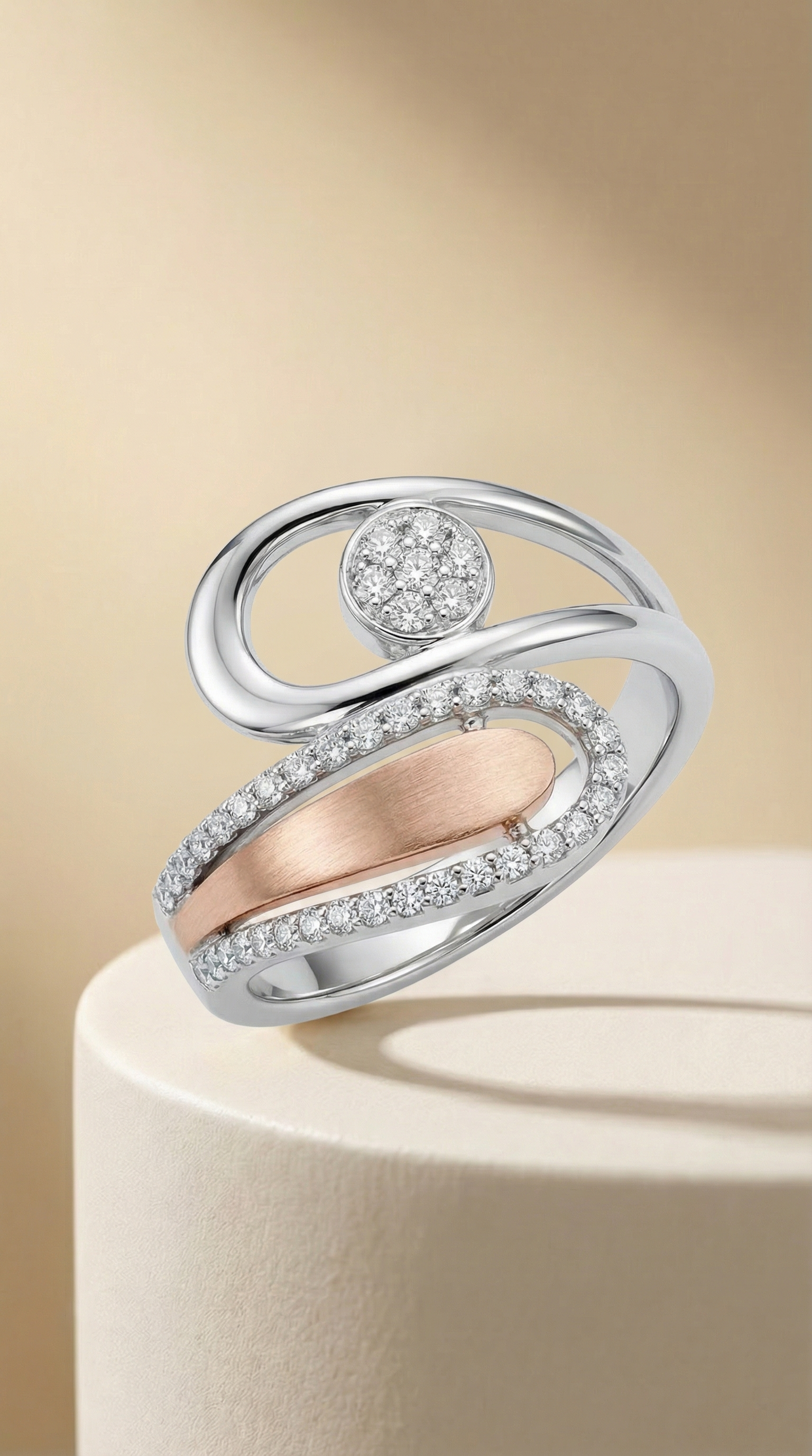 Eternal Swirl Statement Ring