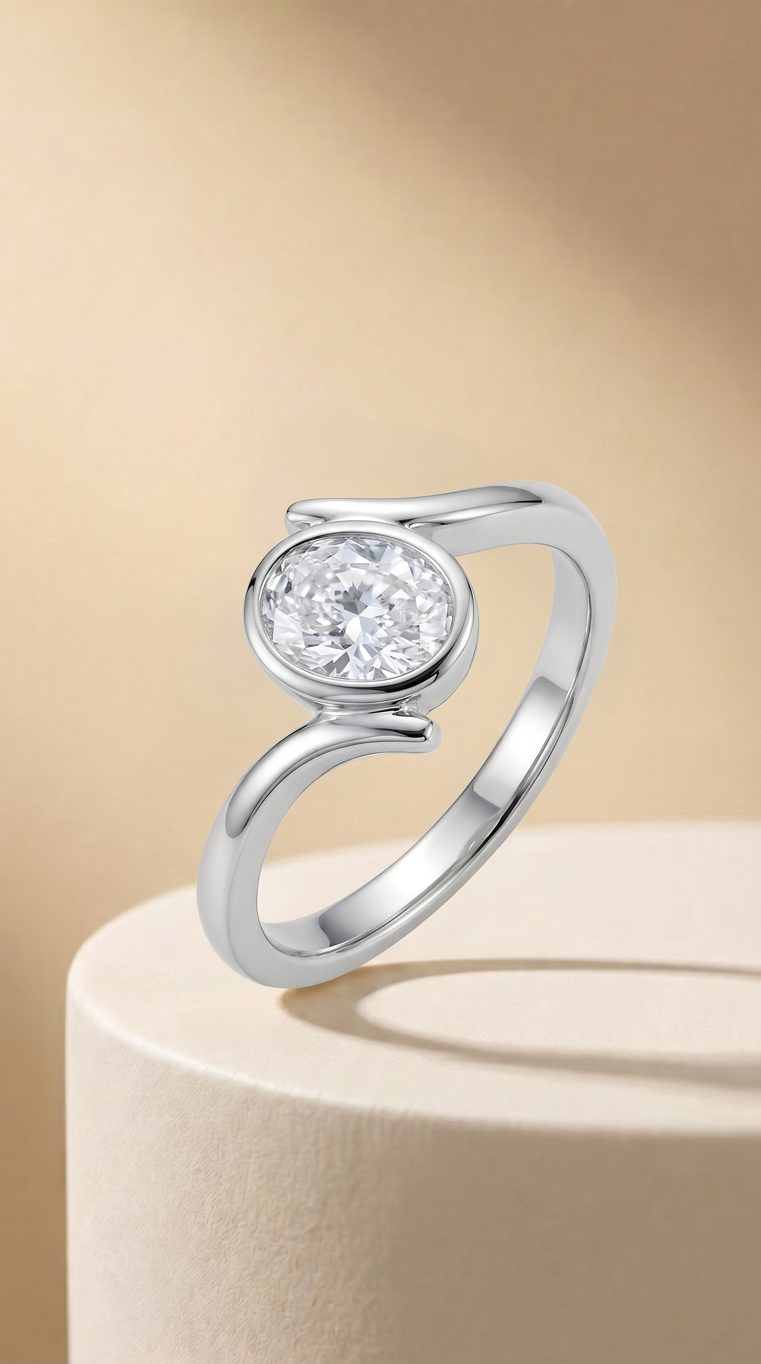 Love Oval Swirl Ring