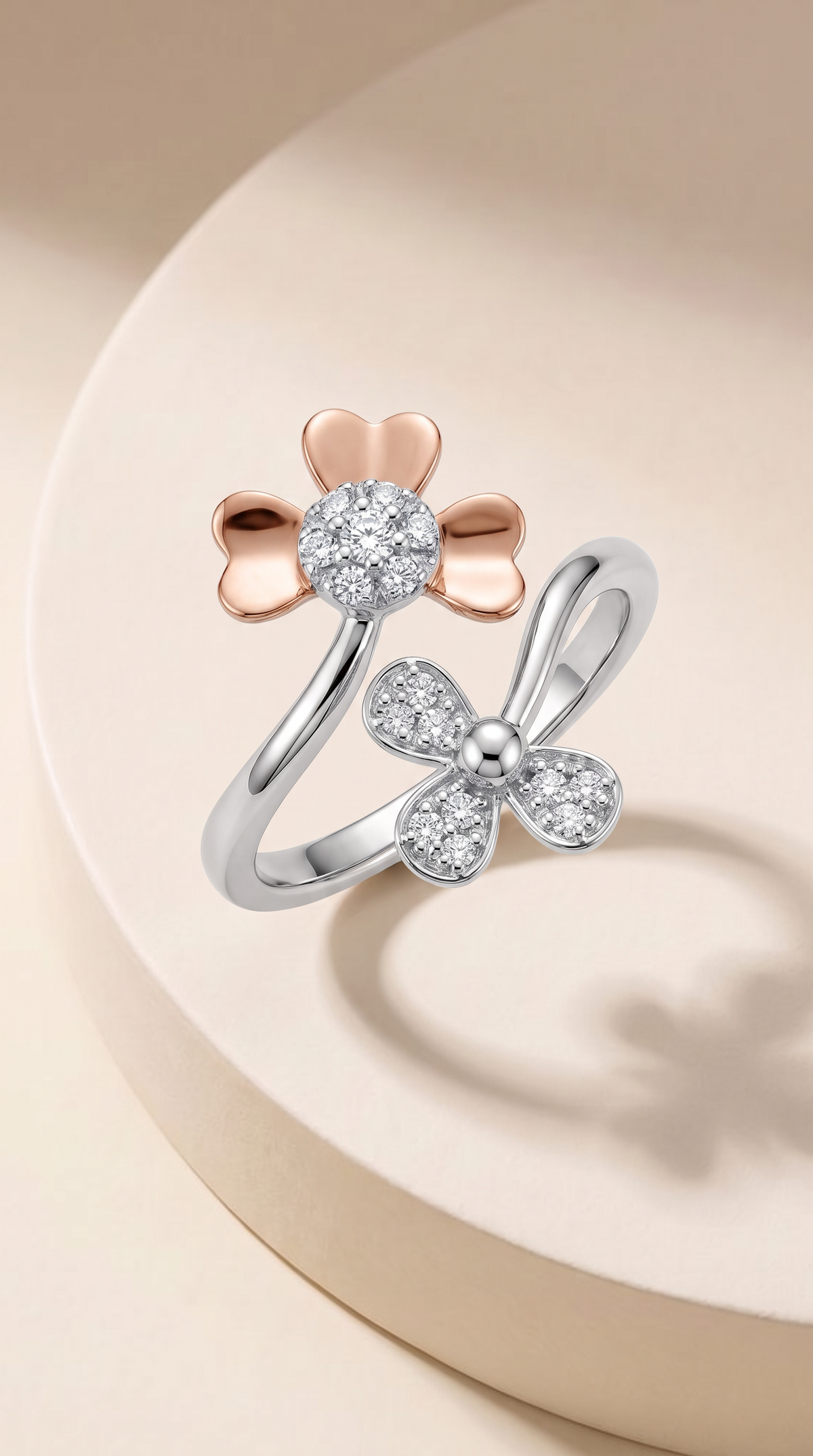 Blushing Blossom Wrapped Ring
