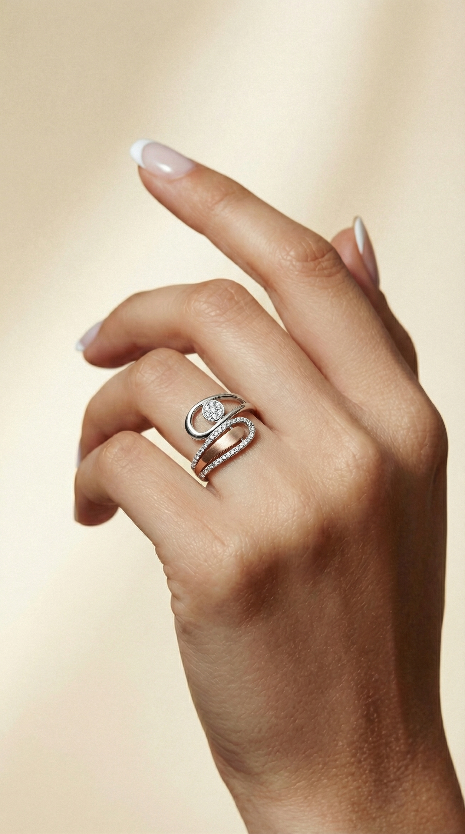 Eternal Swirl Statement Ring