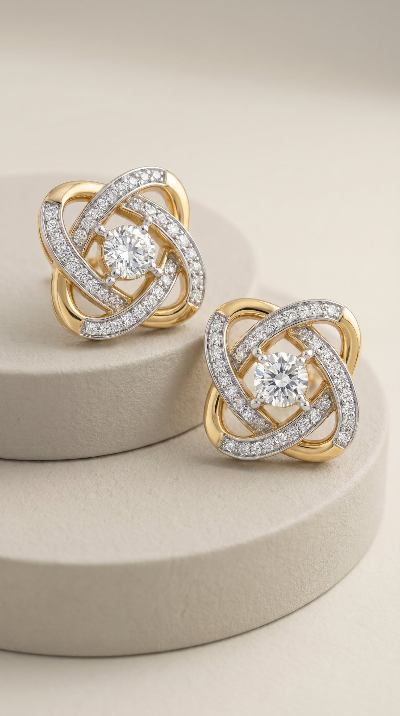 Golden Love Knot Earrings