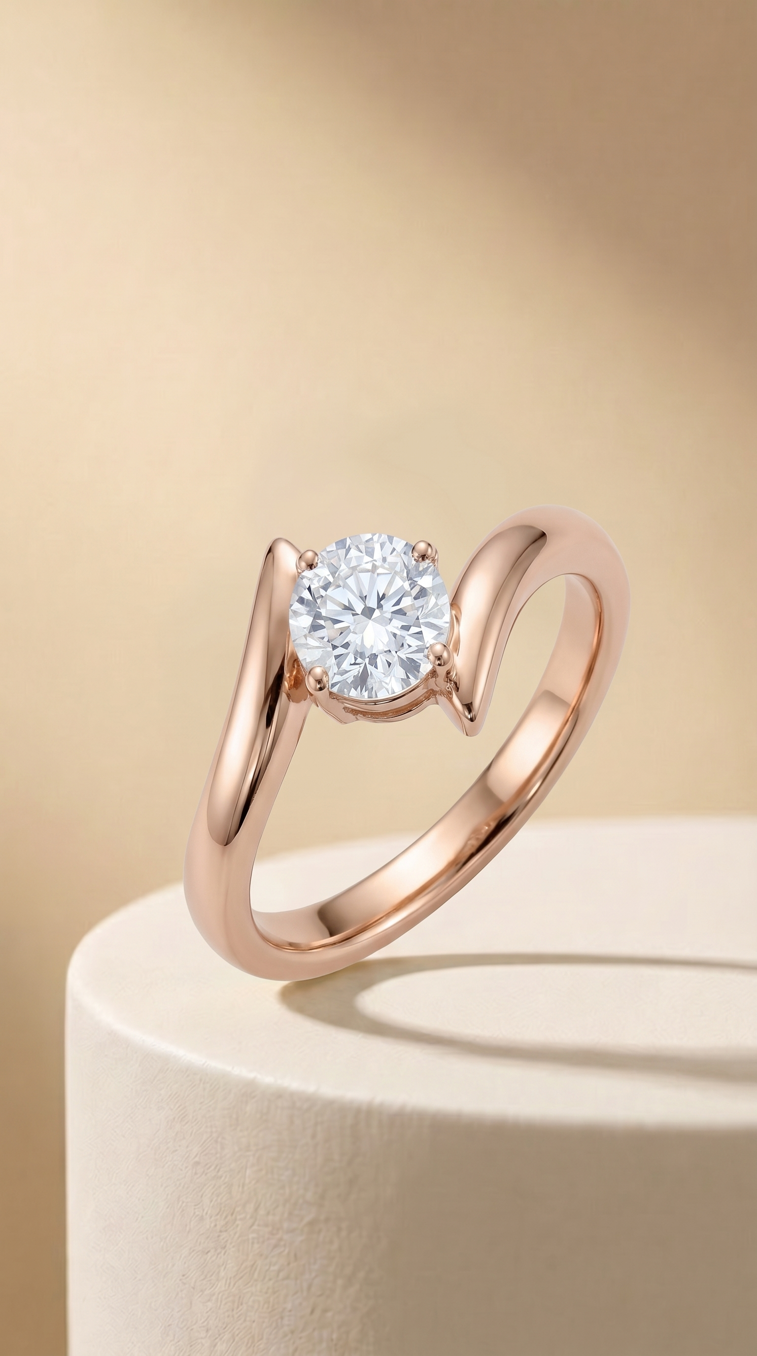 Elegant Rose Swirl Ring