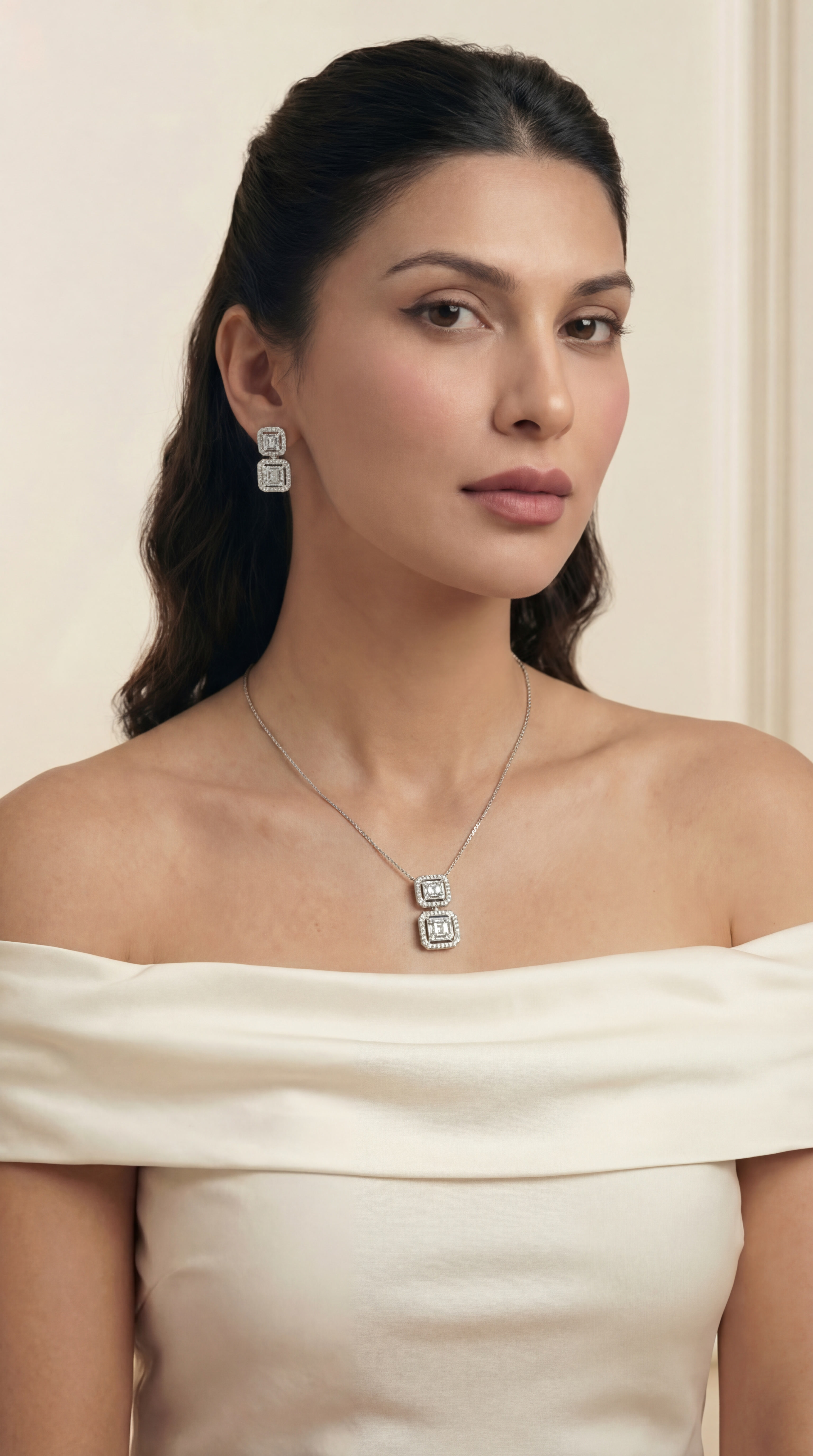 Art Deco Statement Pendant Set
