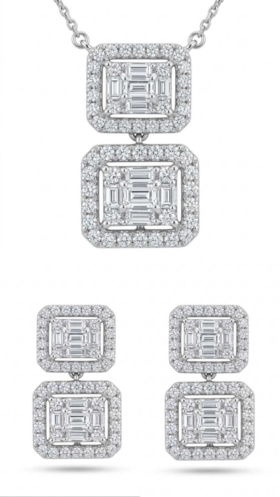 Art Deco Statement Pendant Set