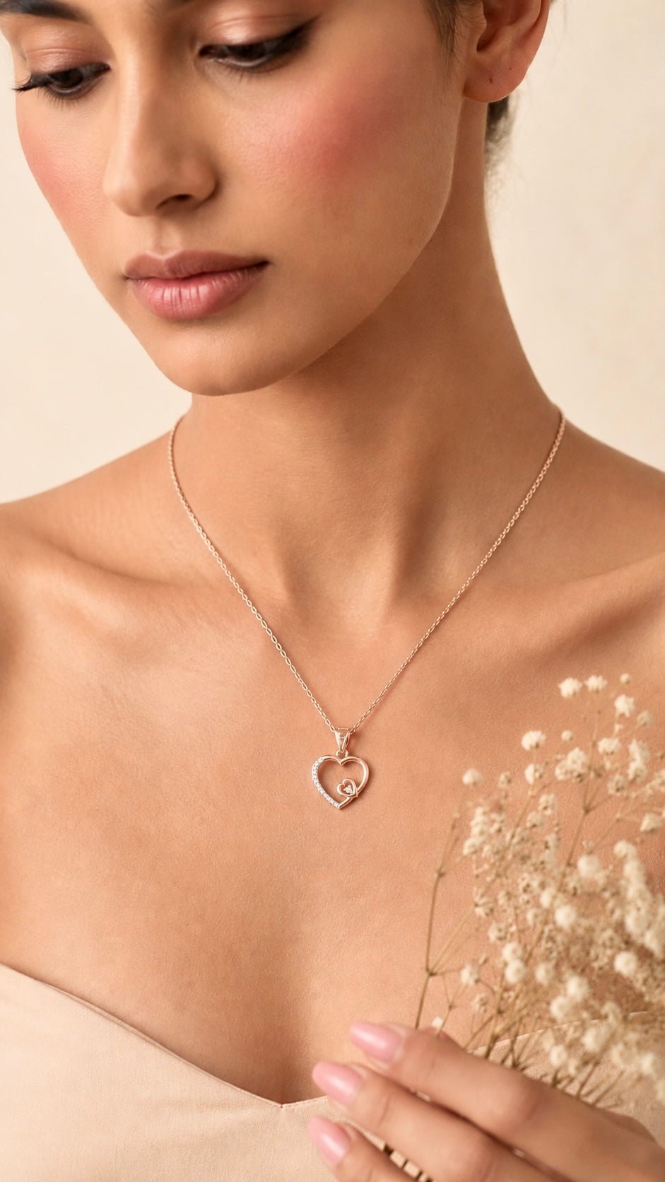 Heart & Heart Necklace