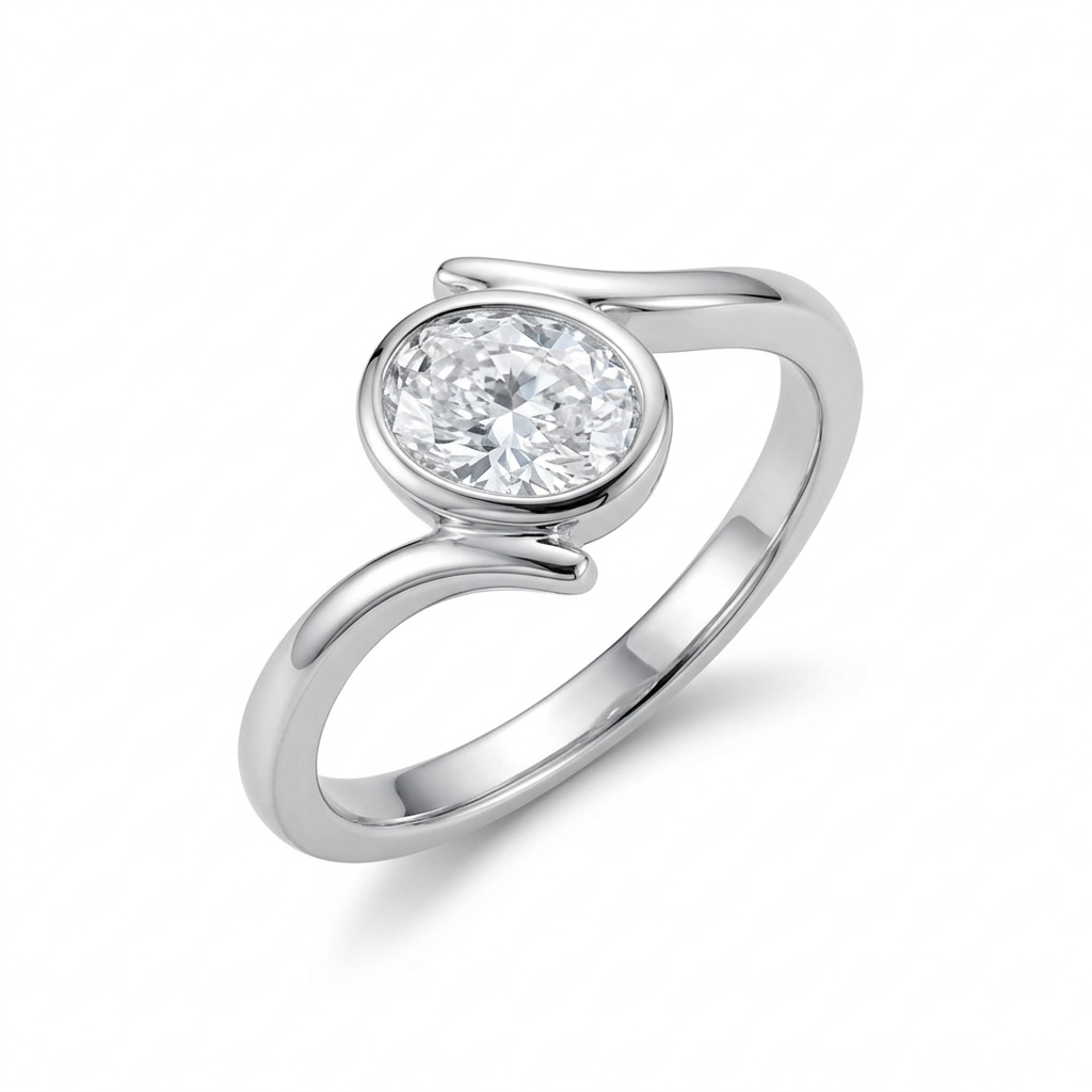 Love Oval Swirl Ring