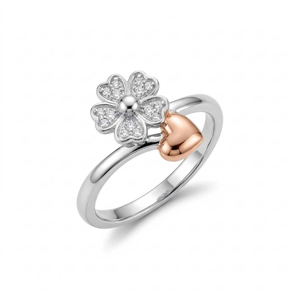 Blossoming Heart Harmony Ring