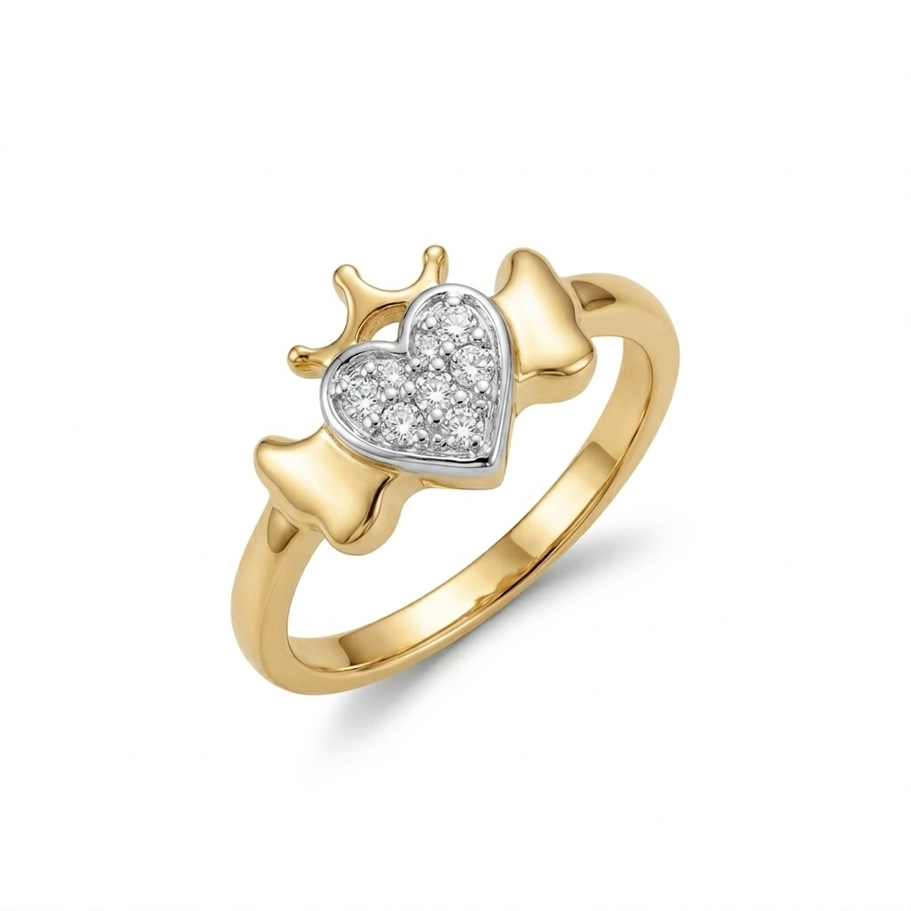Royal Crowned Heart Ring