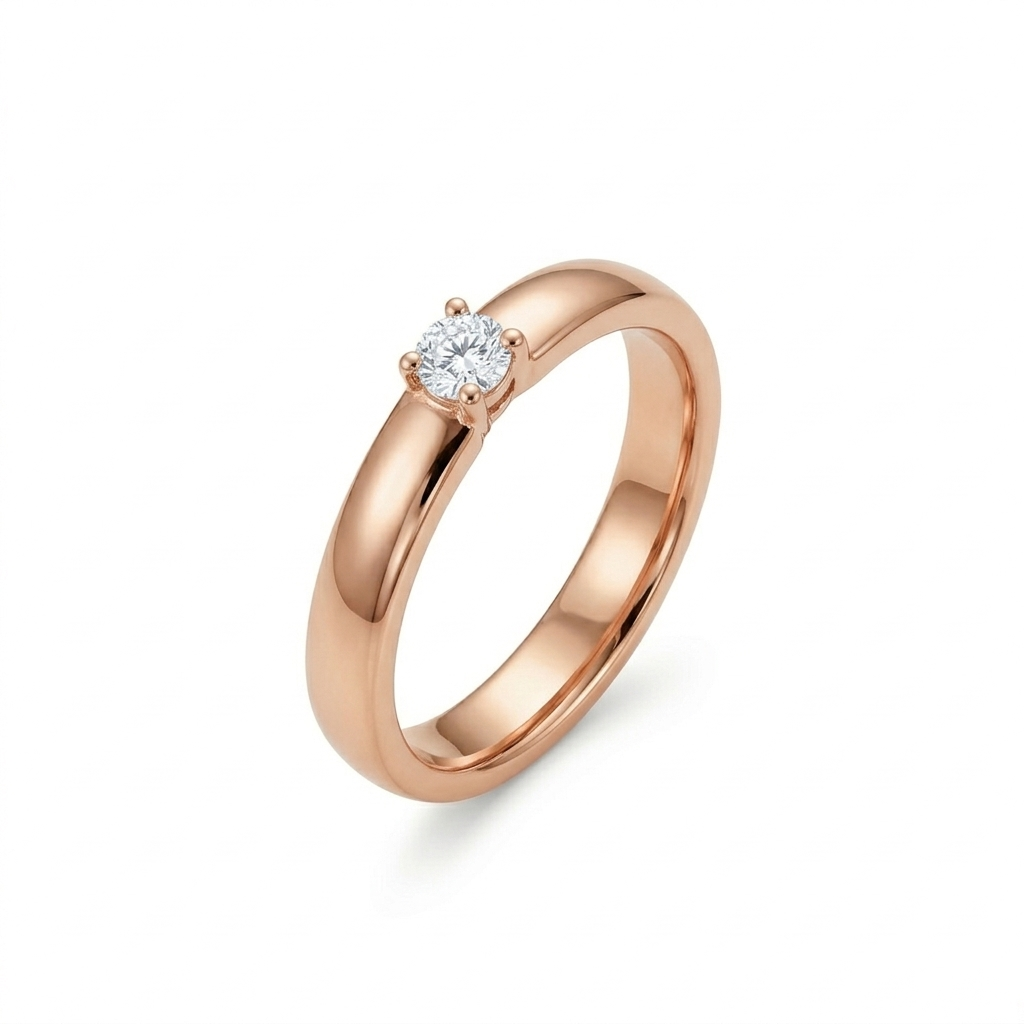Blushing Promises Solitaire Ring