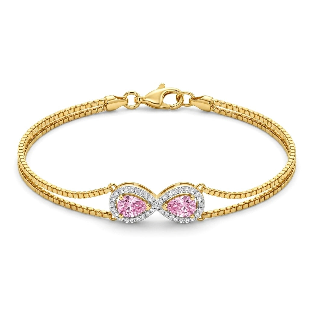Infinite Pink Tennis Bracelet