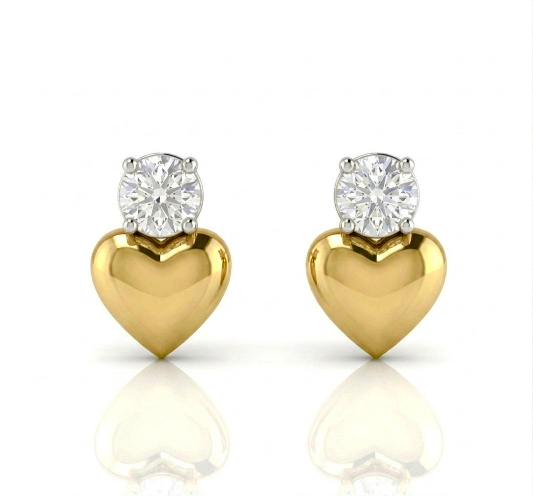 Golden Heart Starlight Studs