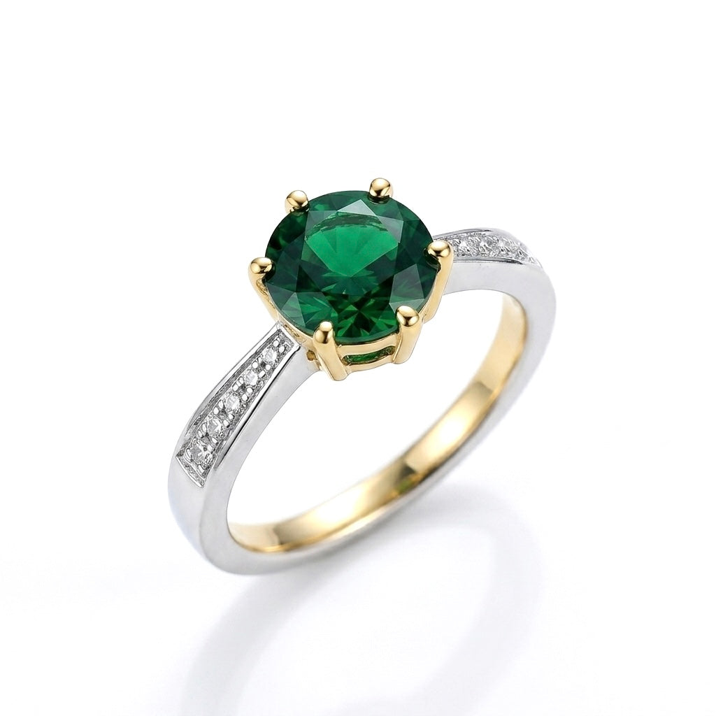 Enchanted Emerald Solitaire Ring