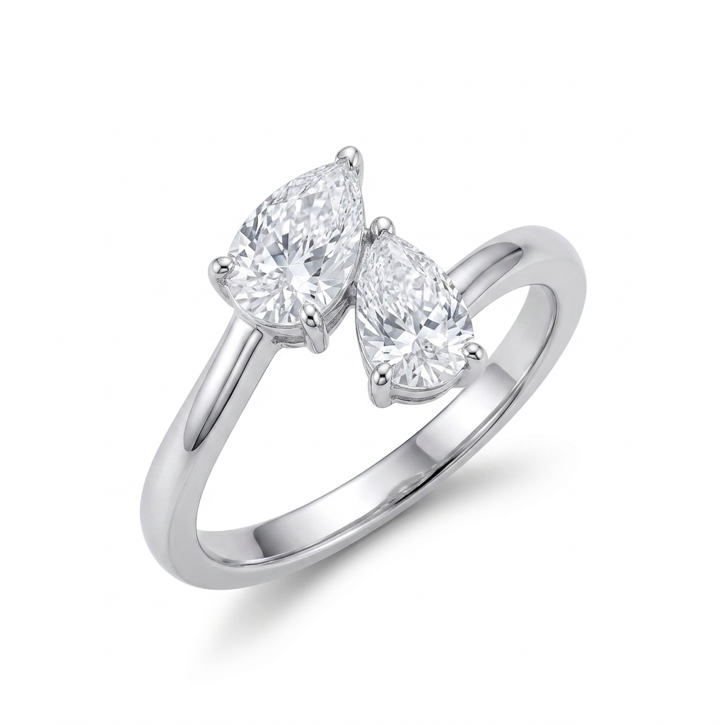 Whispering Teardrops Wrapped Ring