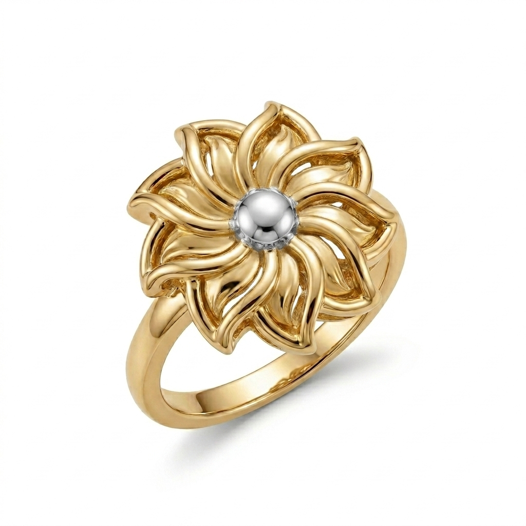 Golden Bloom Mirage Ring
