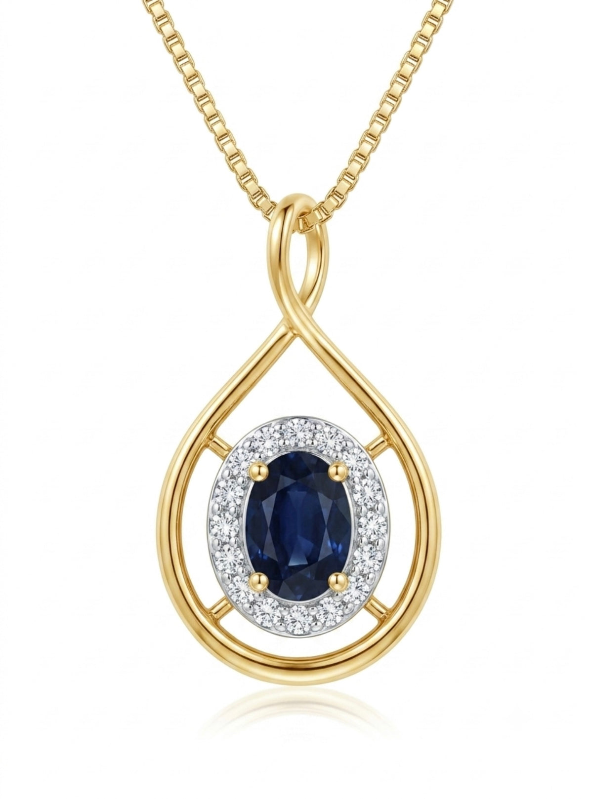 Midnight Sapphire Infinity Pendant