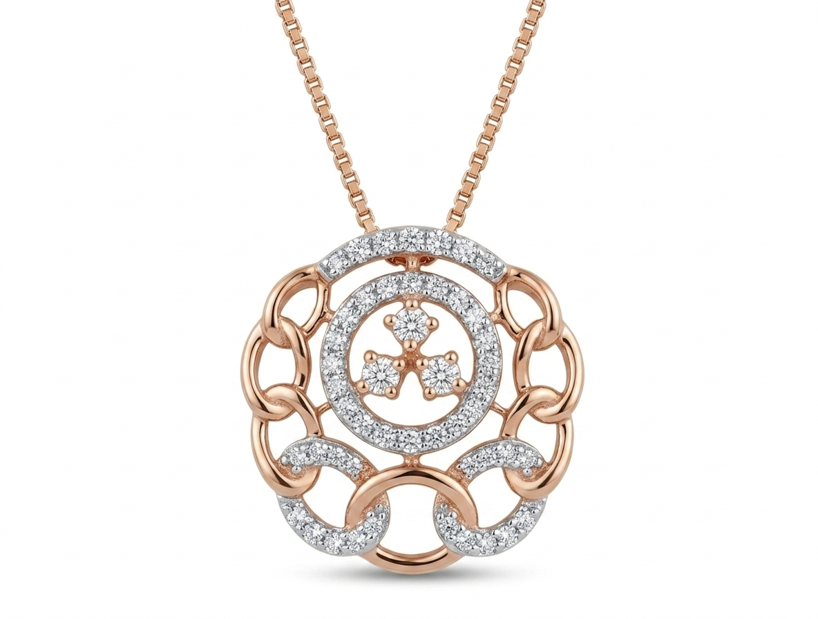 Sparkling Trinity Bloom Pendant