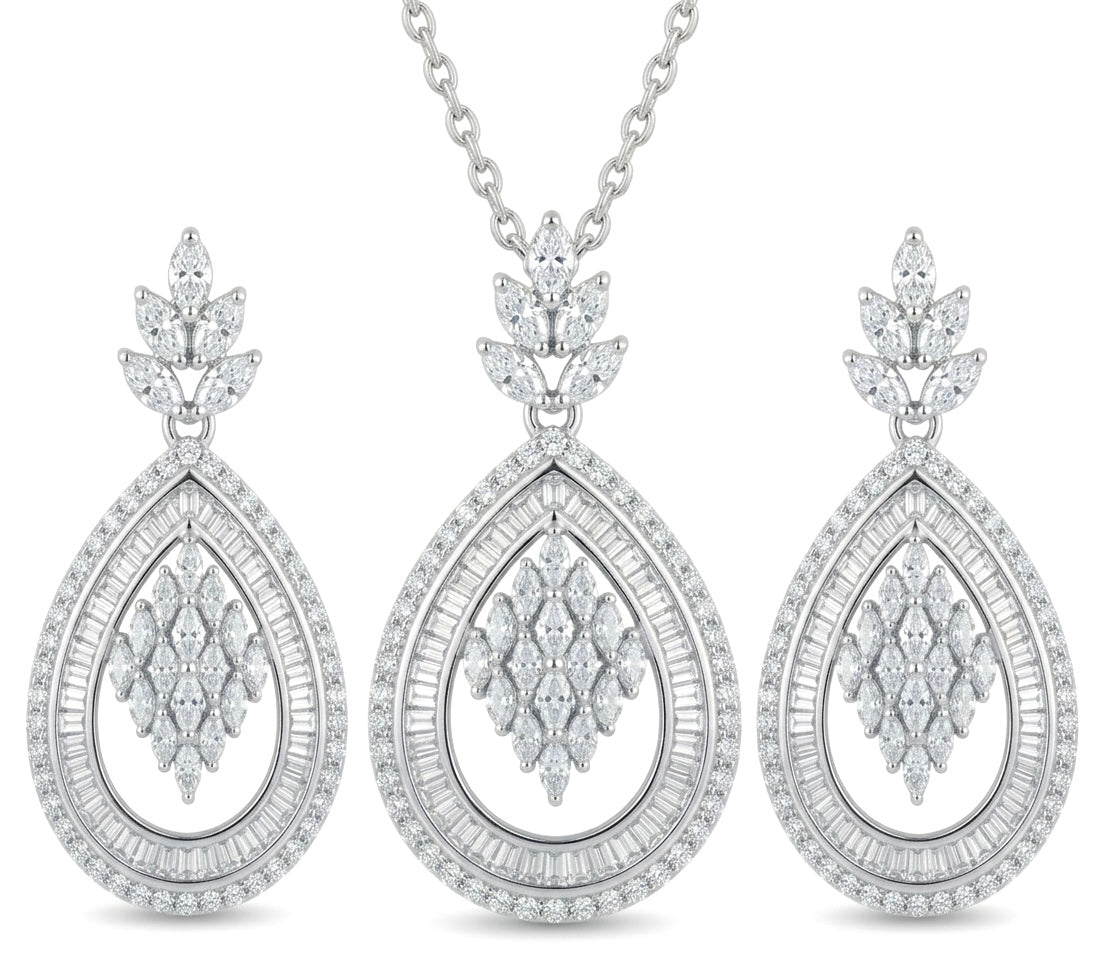 Winter Frost Statement Pendant Set