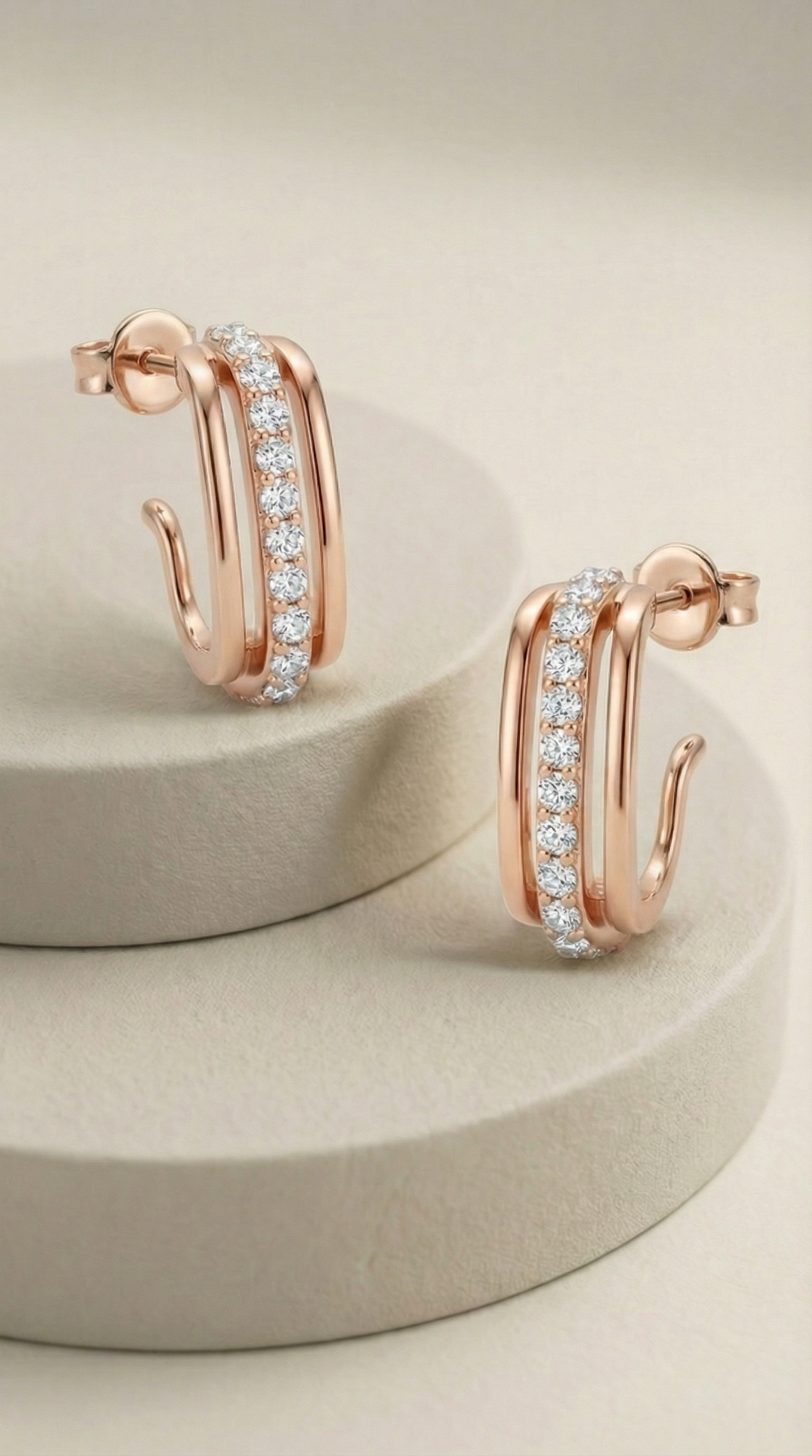 Twin Curve Hoop Earrings