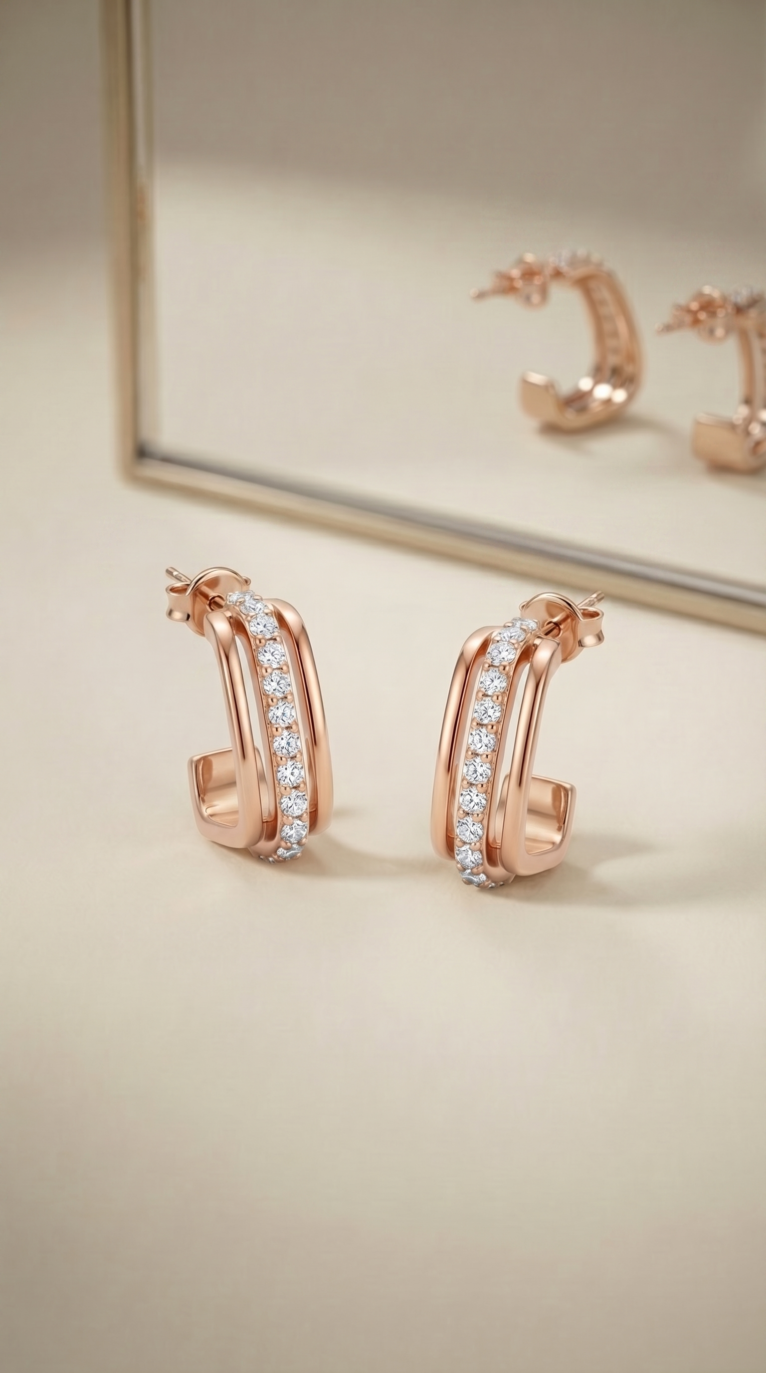 Twin Curve Hoop Earrings