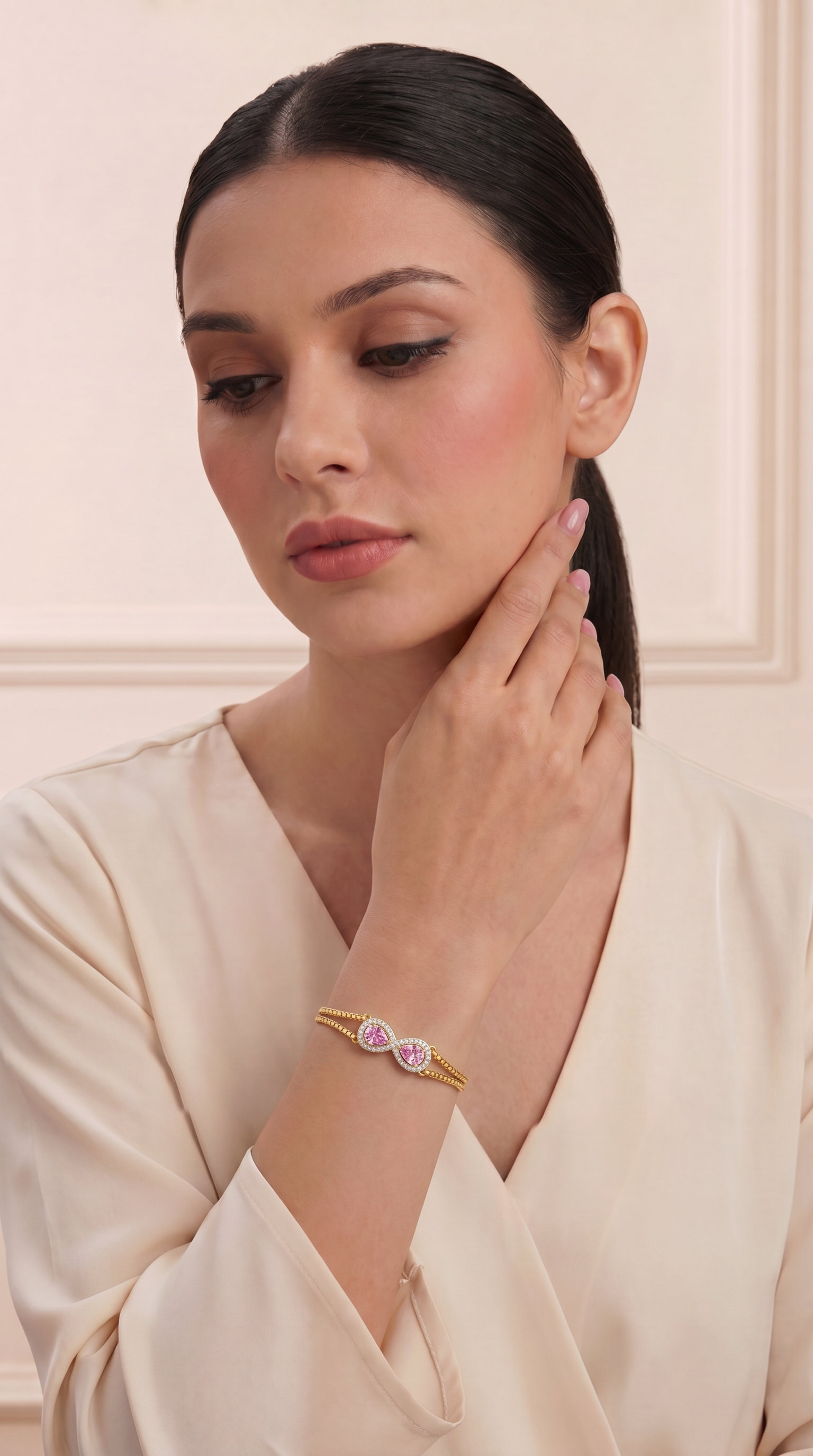 Infinite Pink Tennis Bracelet