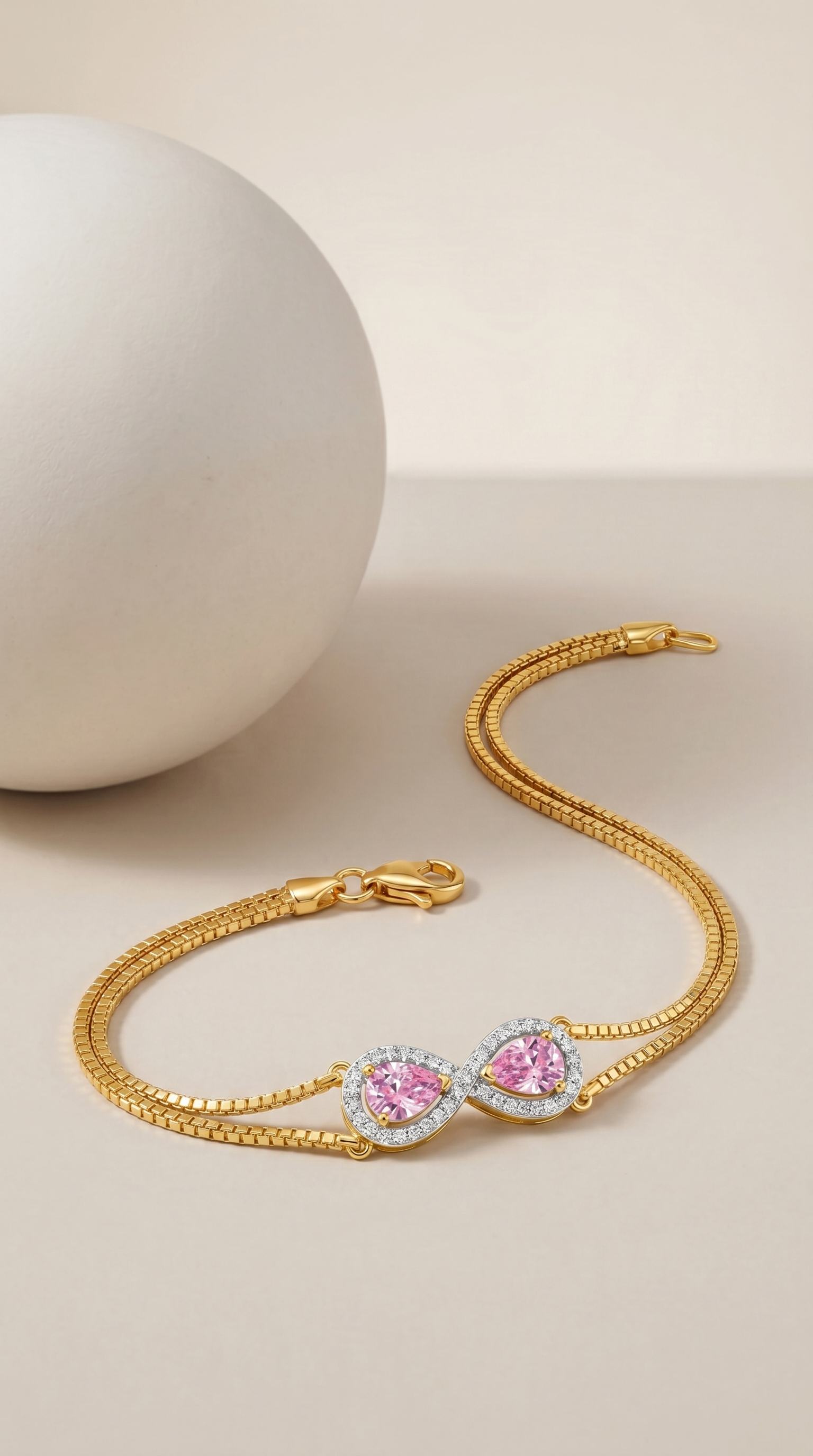Infinite Pink Tennis Bracelet